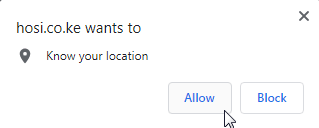 allow location access for HOSI